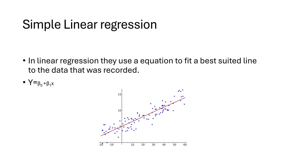 simple linear regression