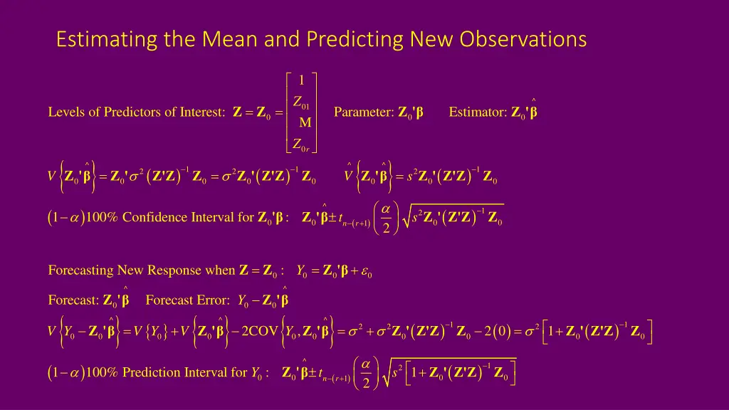 estimating the mean and predicting