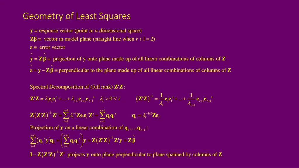 geometry of least squares