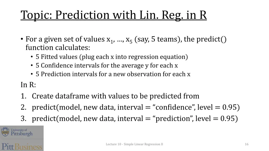 topic prediction with lin reg in r
