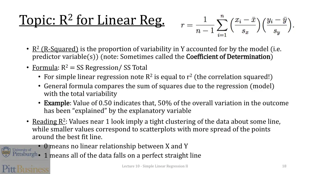 topic r 2 for linear reg