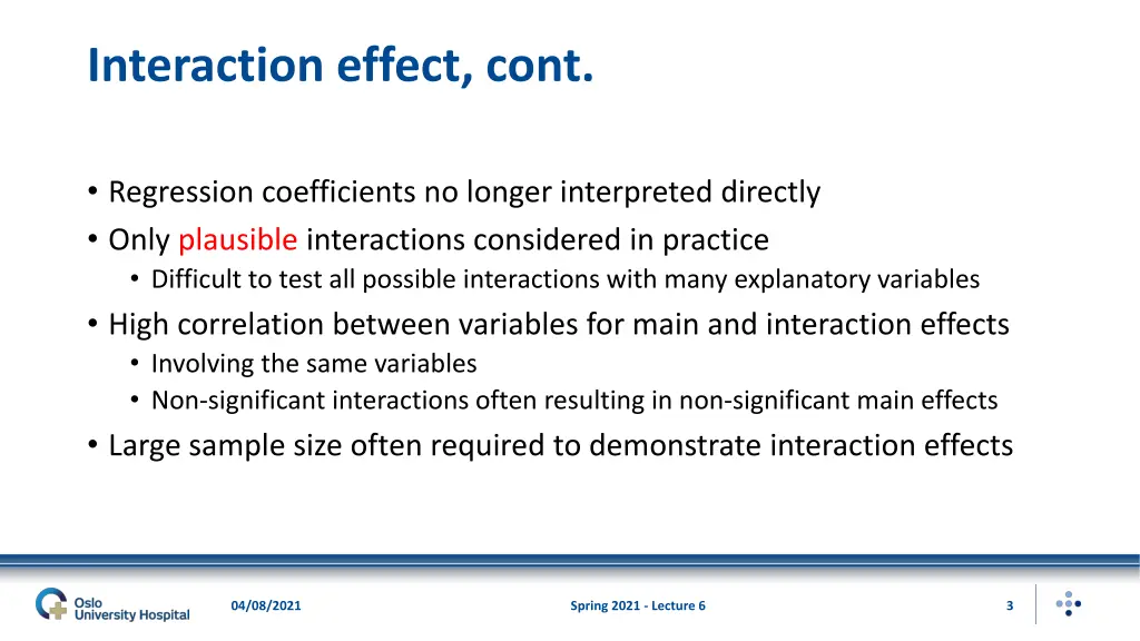 interaction effect cont