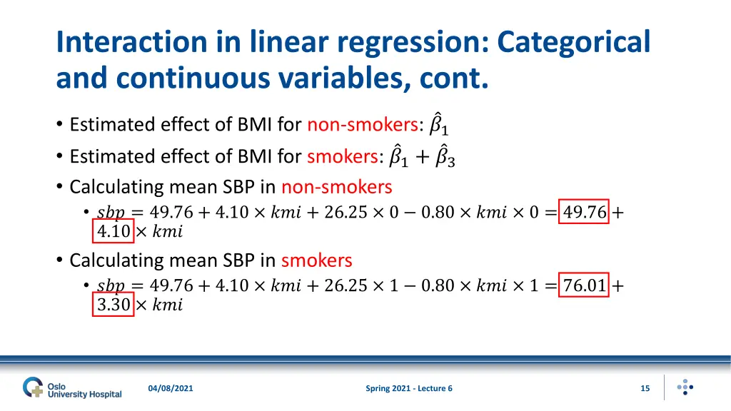 interaction in linear regression categorical 6