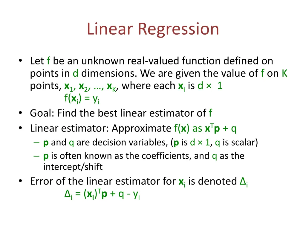 linear regression 1