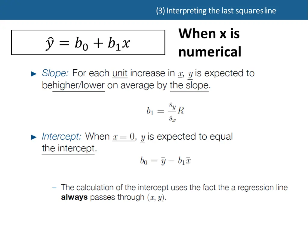 3 interpreting the last squaresline