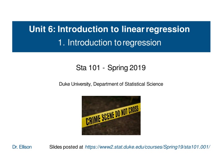 unit 6 introduction to linearregression