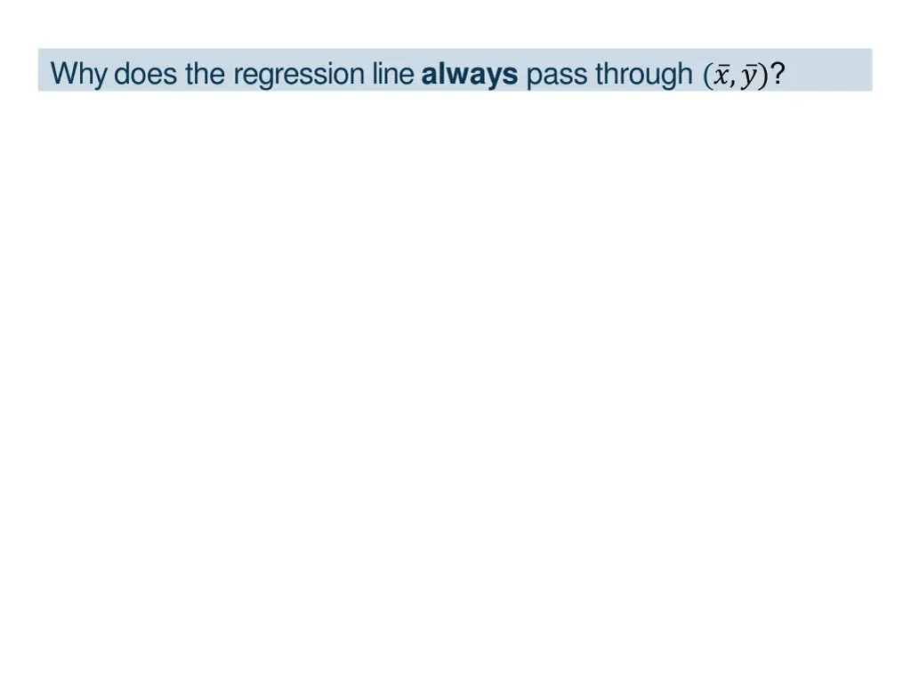 why does the regression line always pass through