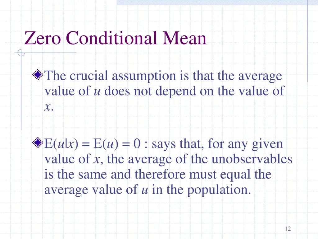 zero conditional mean 2