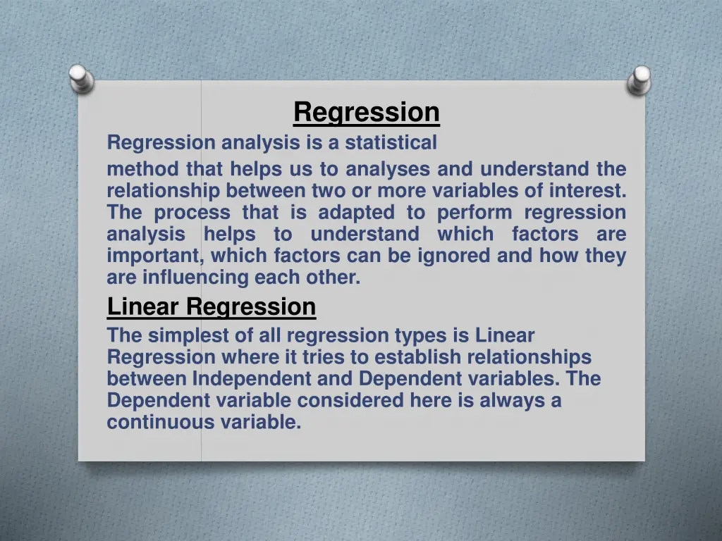 regression