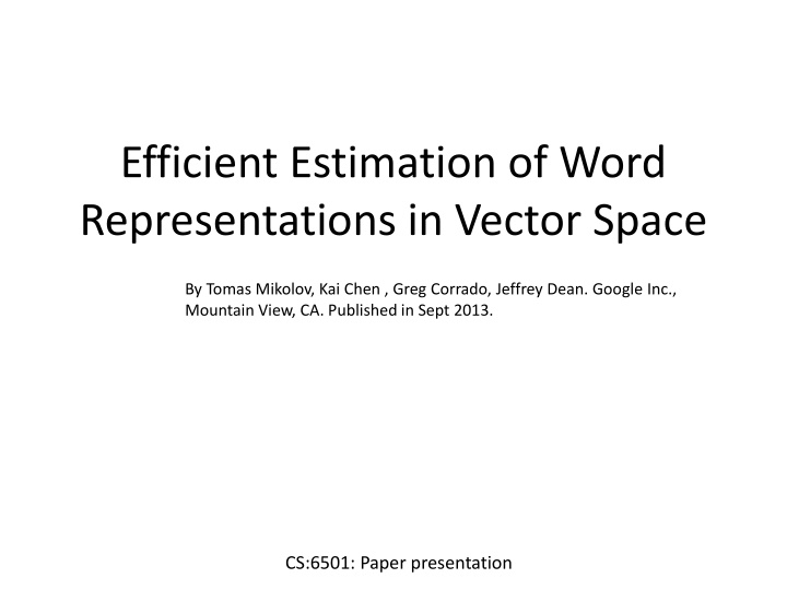 efficient estimation of word representations