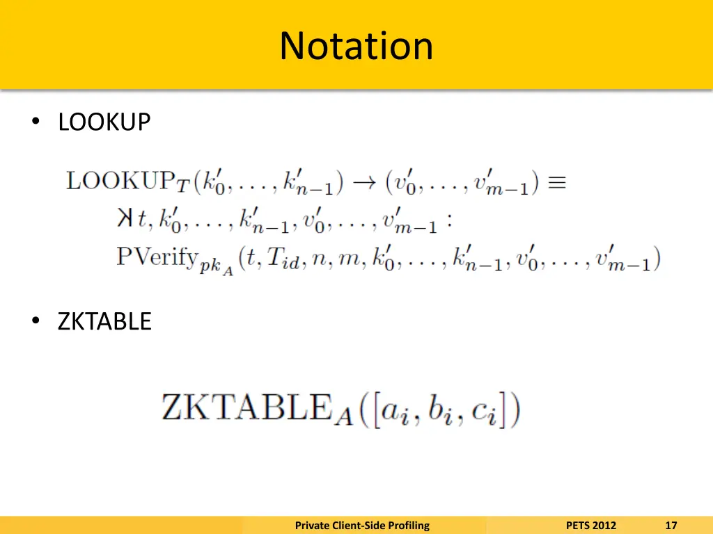 notation