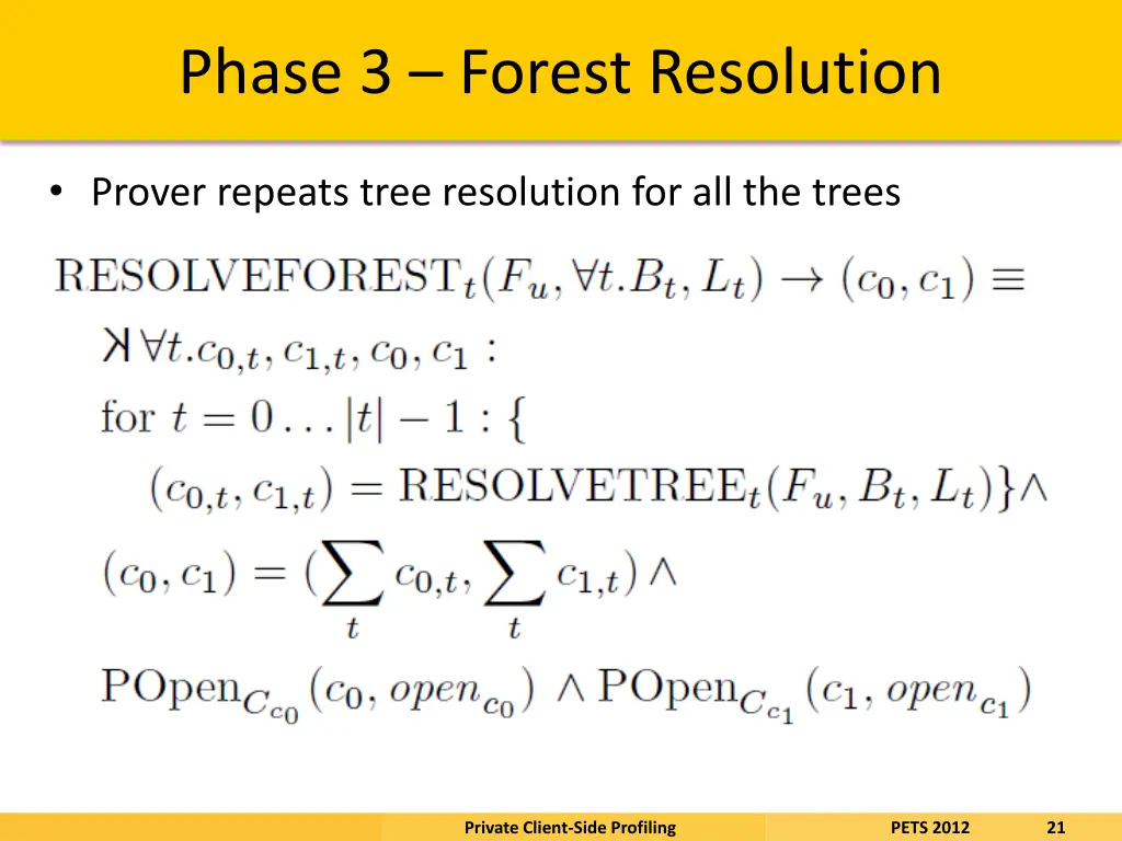 phase 3 forest resolution