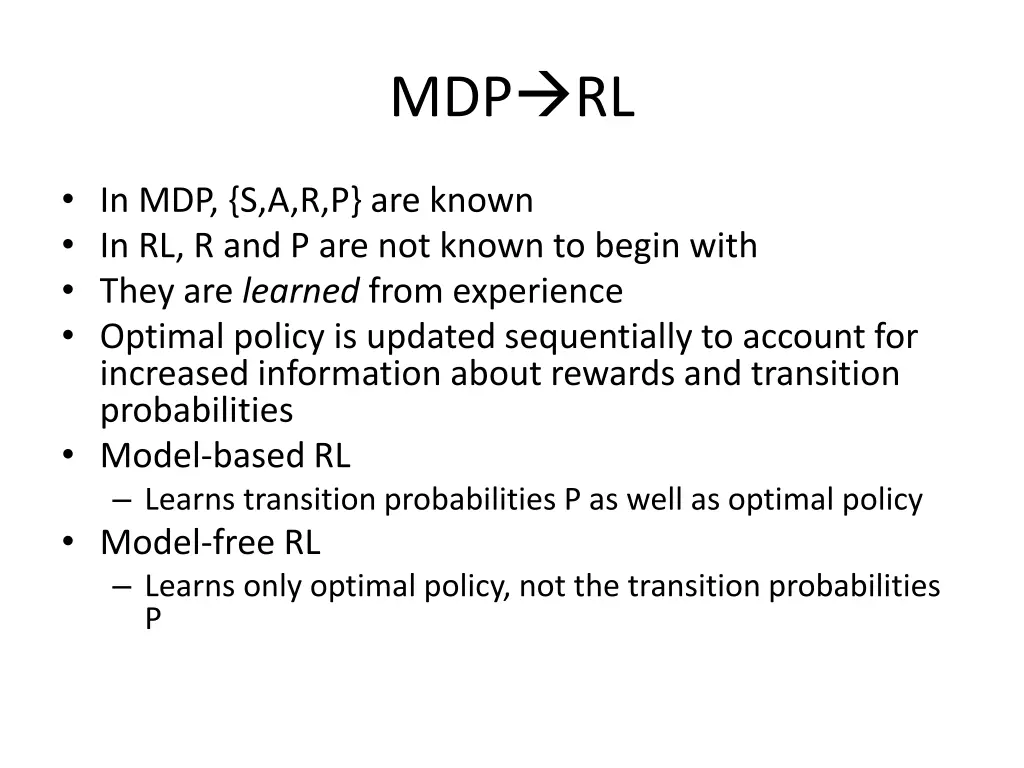 mdp rl