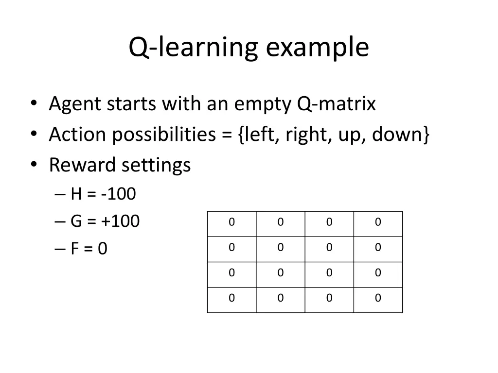 q learning example 1