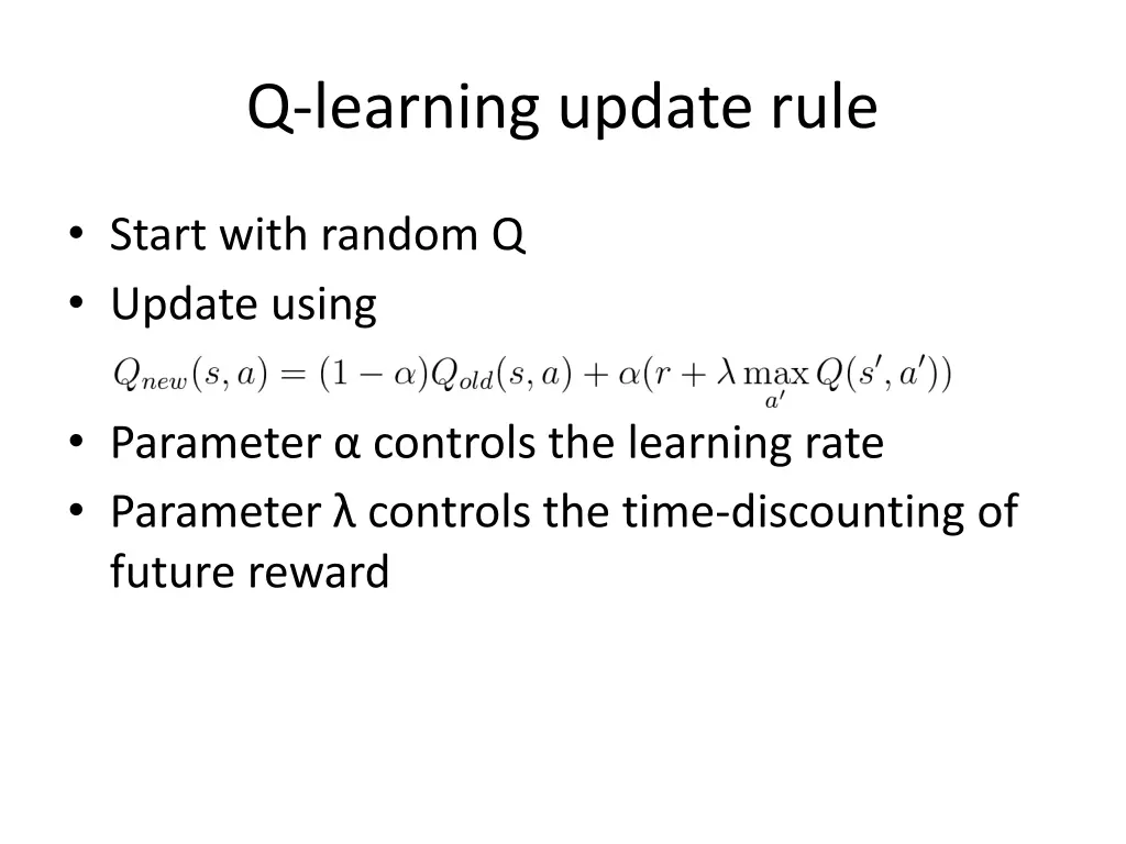 q learning update rule
