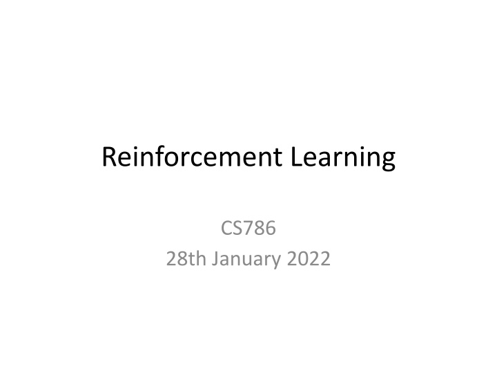 reinforcement learning