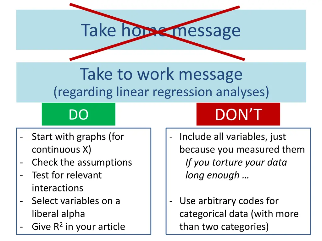 take home message