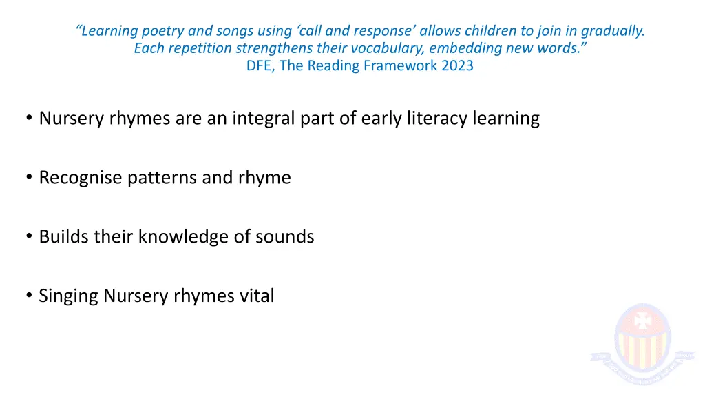 learning poetry and songs using call and response