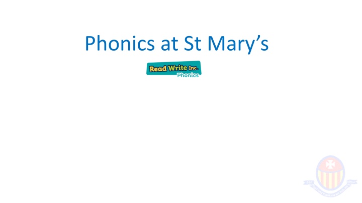 phonics at st mary s
