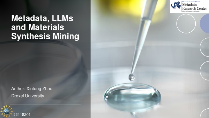 metadata llms and materials synthesis mining