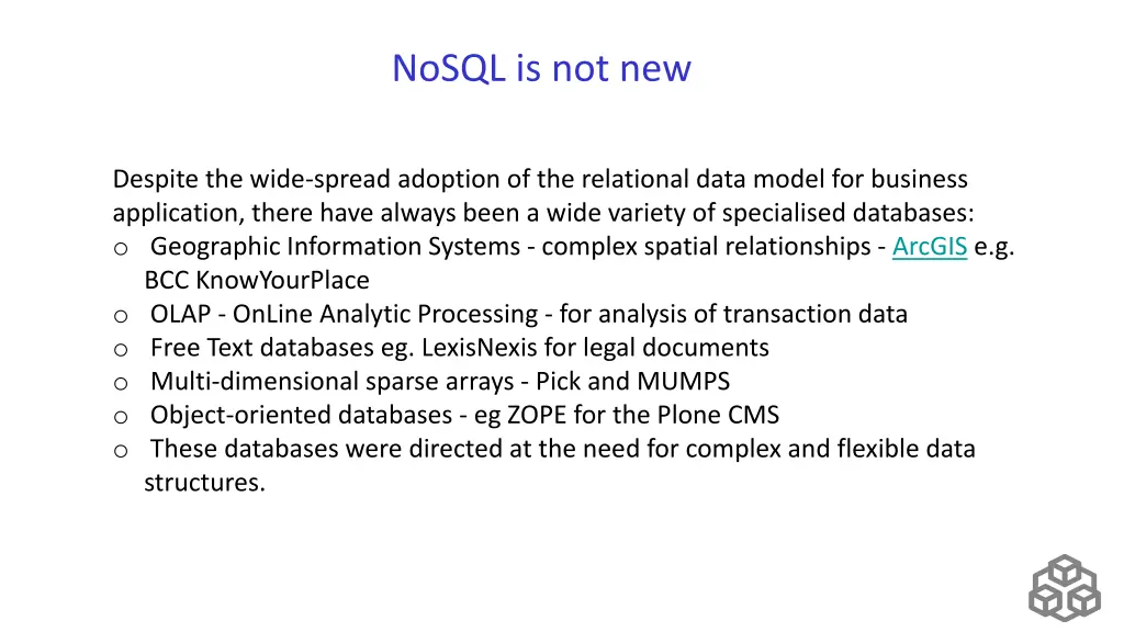 nosql is not new