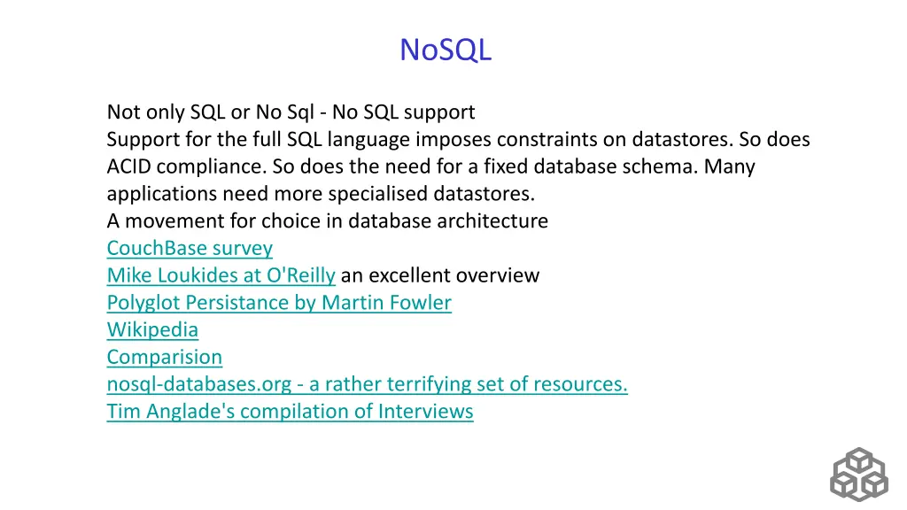 nosql
