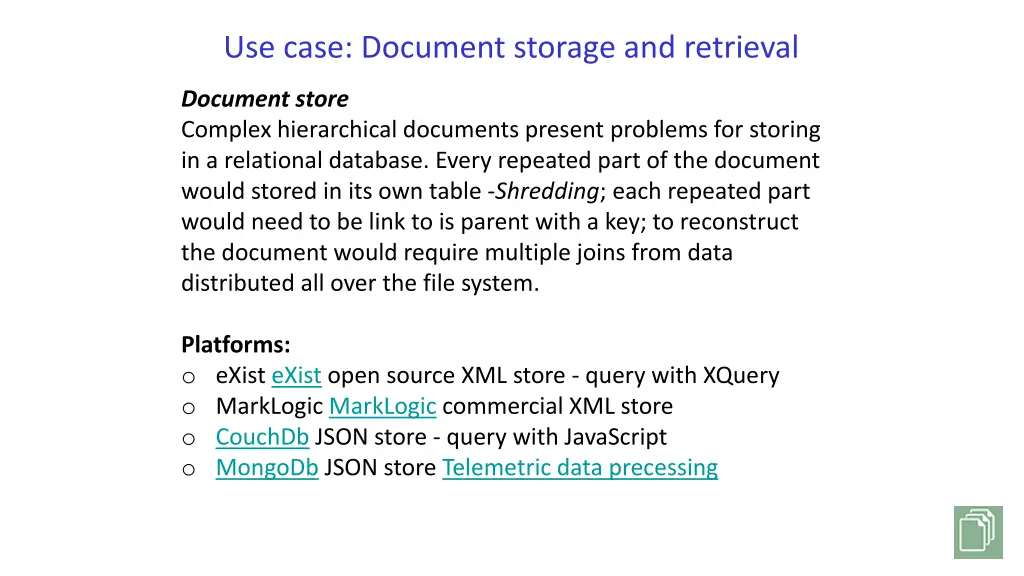 use case document storage and retrieval
