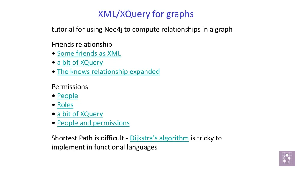 xml xquery for graphs