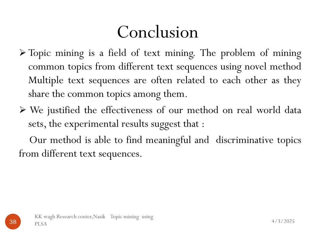 conclusion
