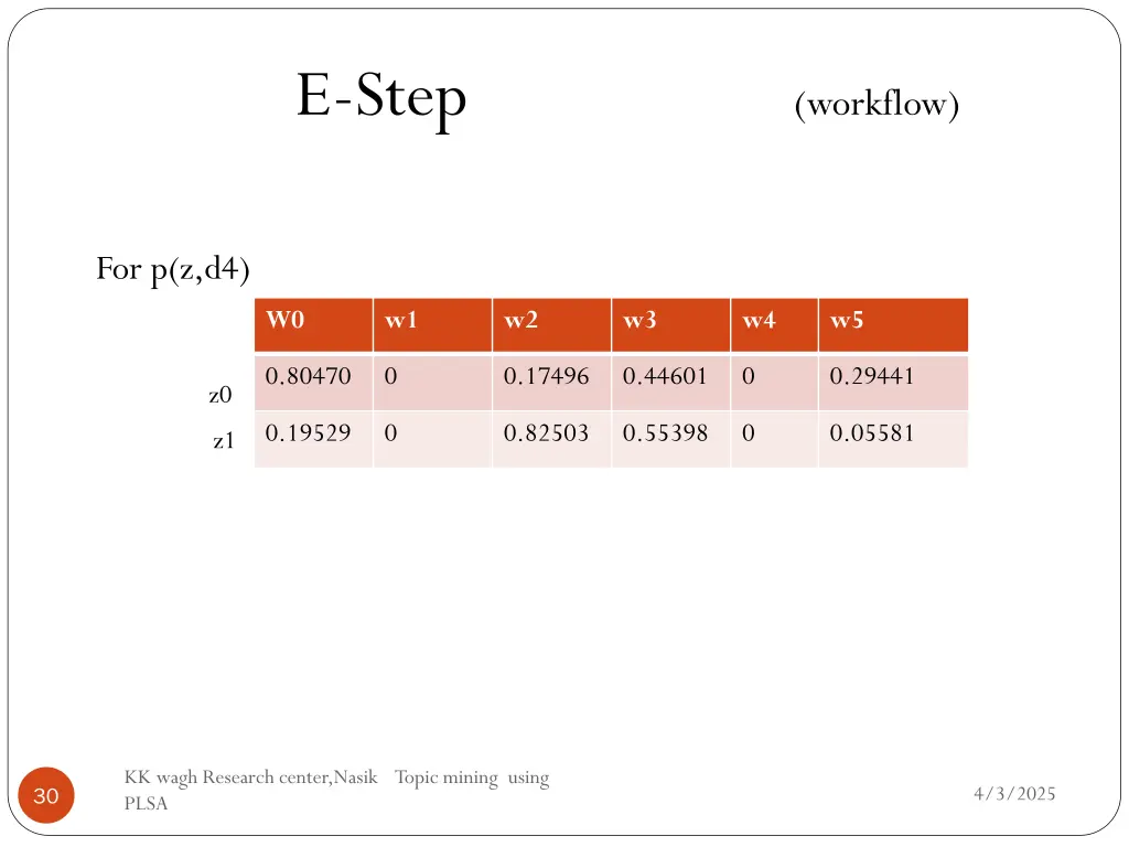 e step