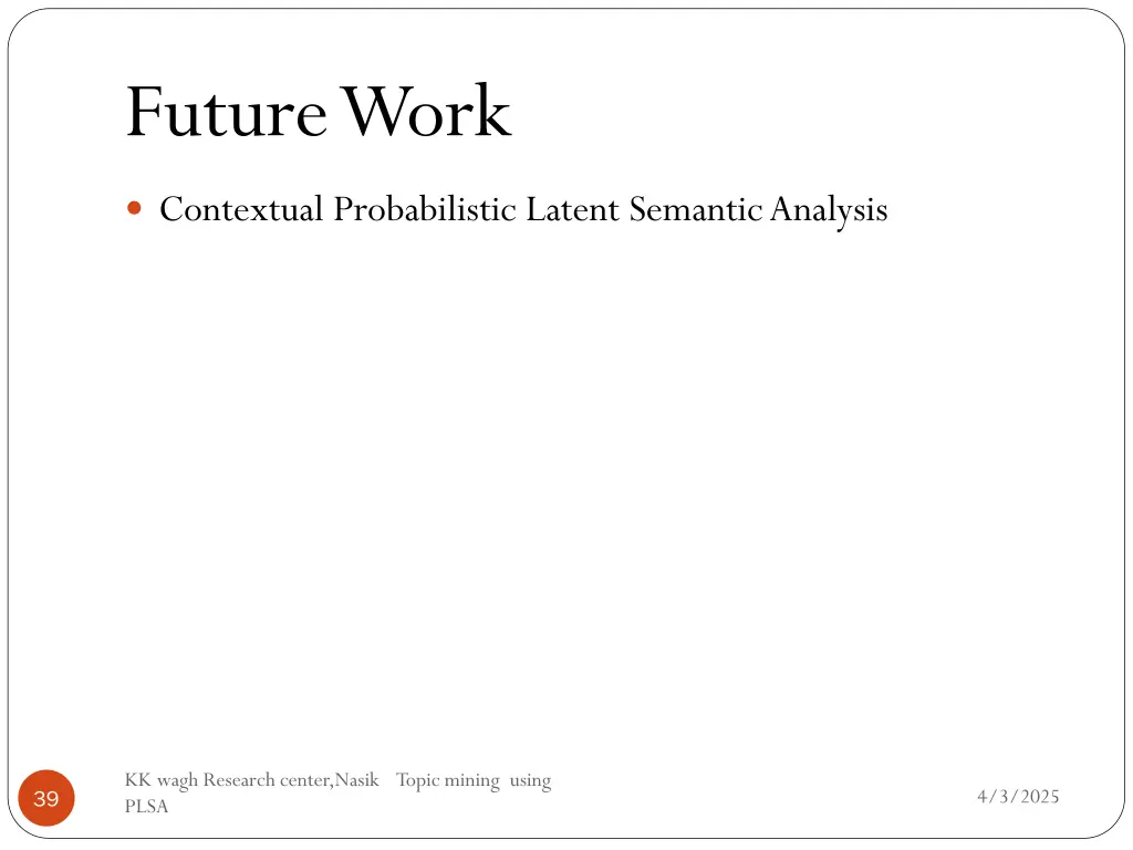 future work