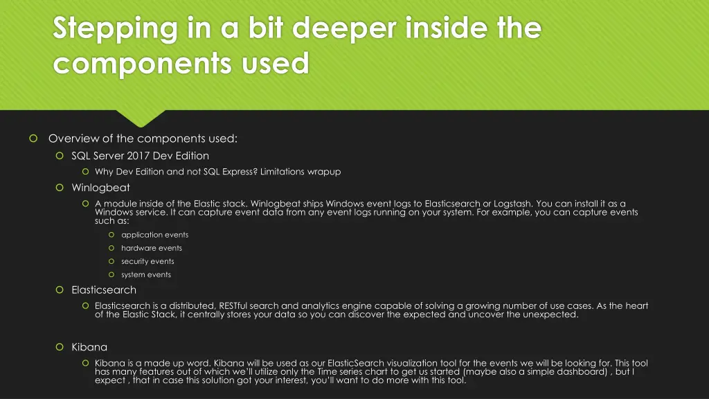 stepping in a bit deeper inside the components