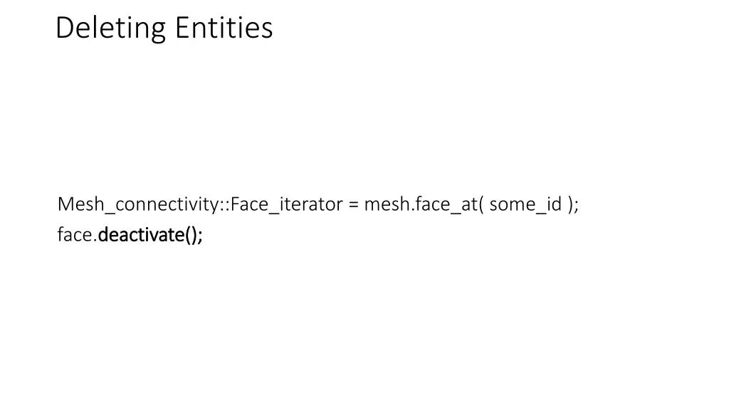 deleting entities