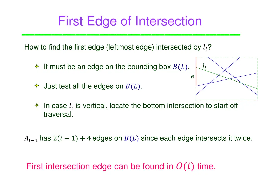 first edge of intersection