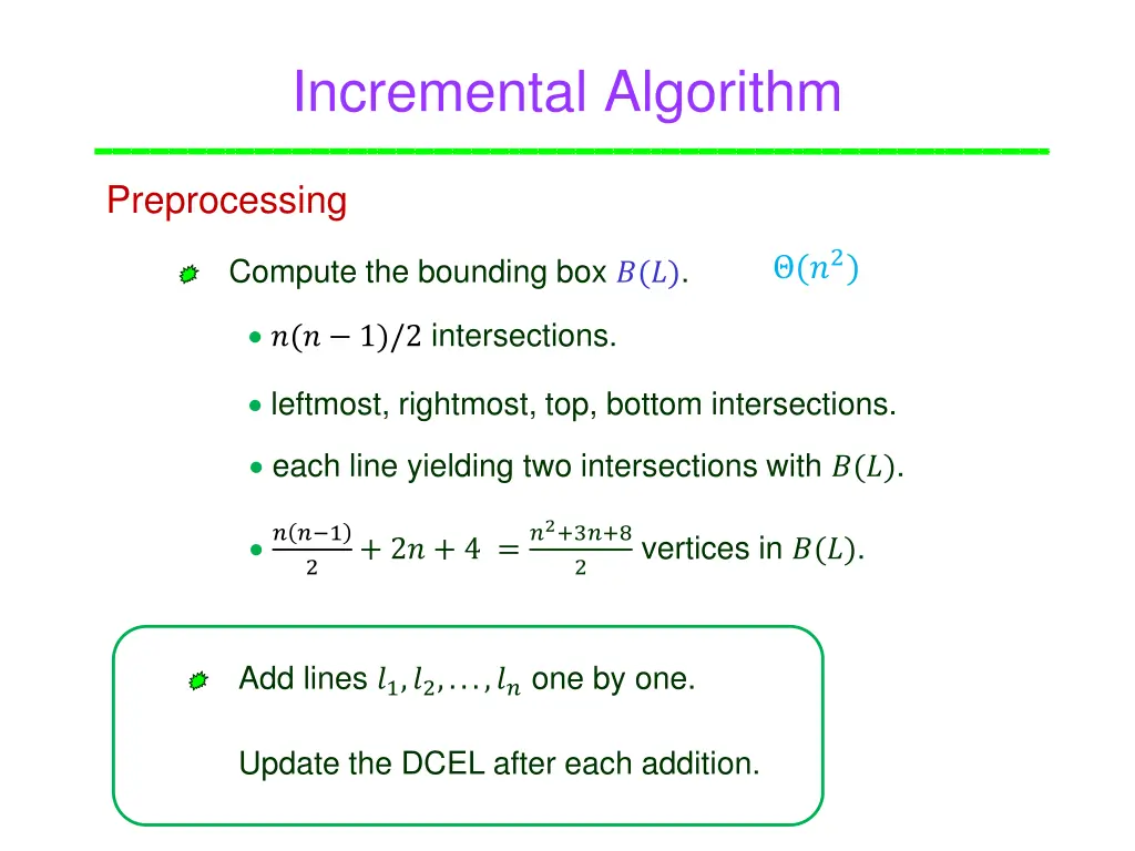incremental algorithm