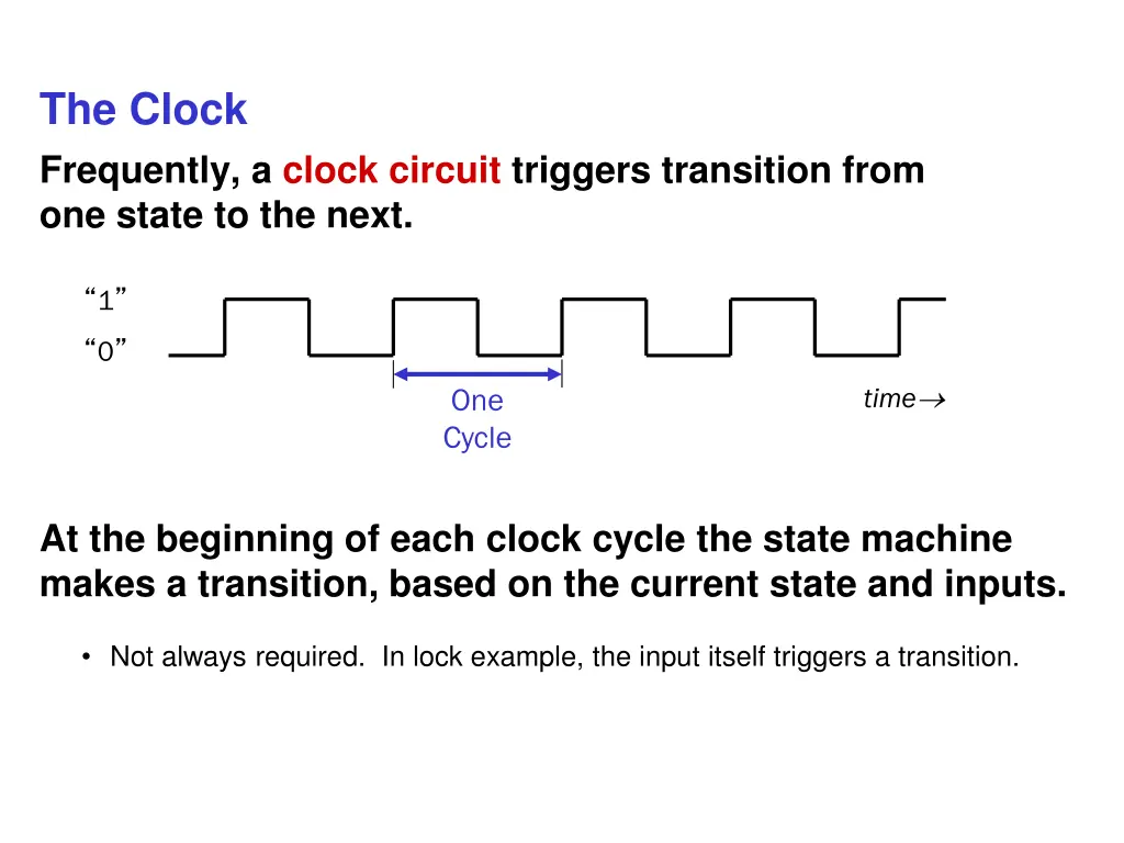 the clock frequently a clock circuit triggers