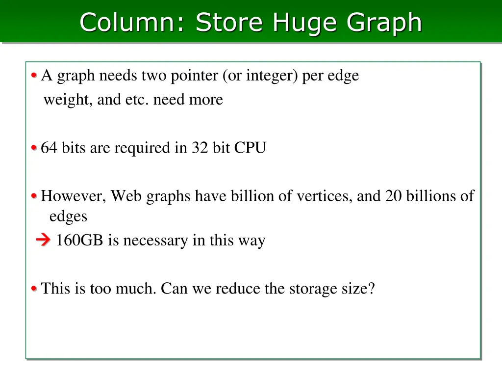 column store huge graph