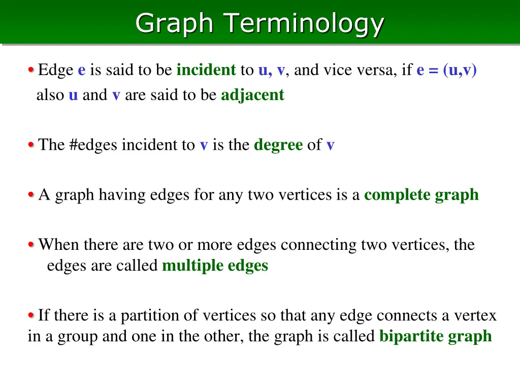 graph terminology