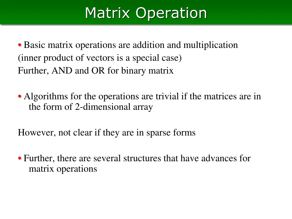matrix operation