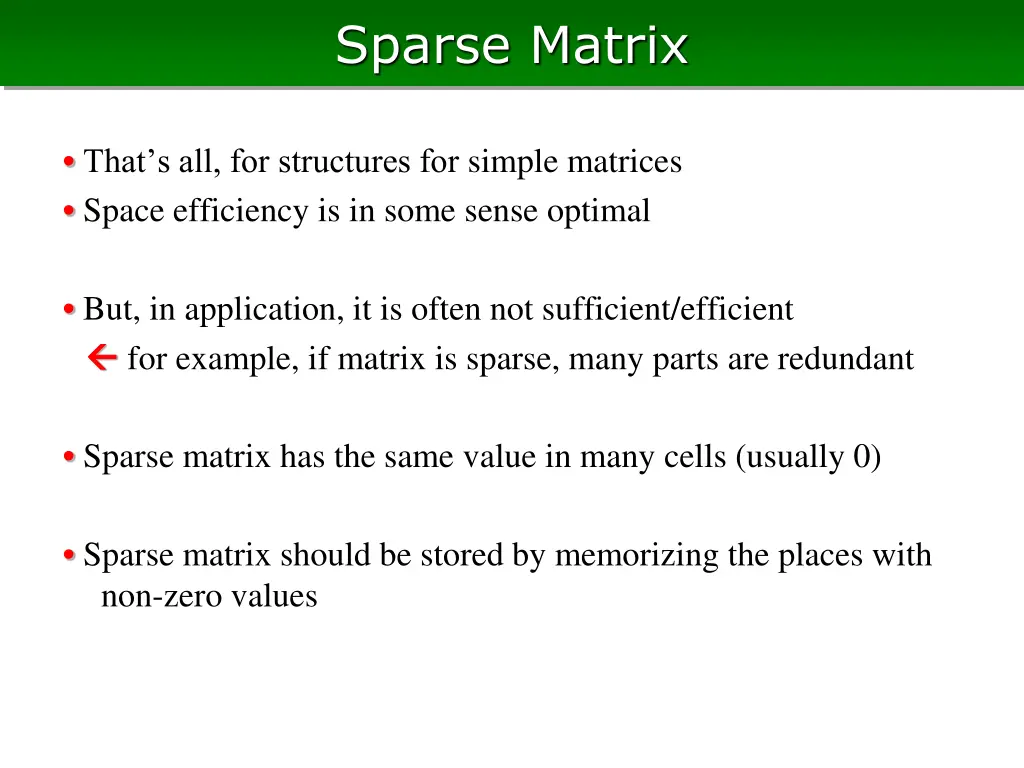 sparse matrix