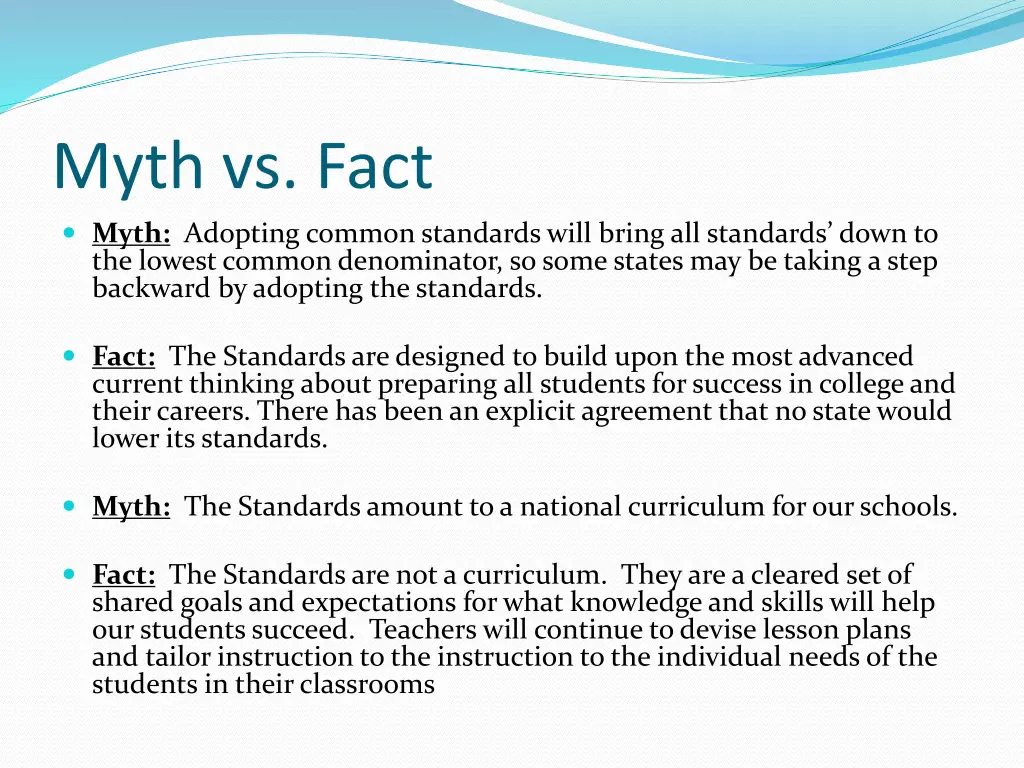 myth vs fact