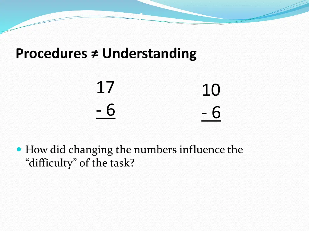 procedures understanding