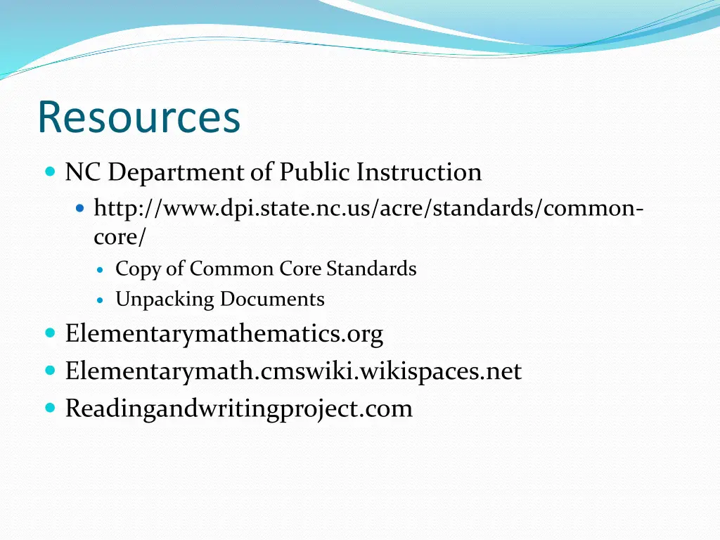 resources