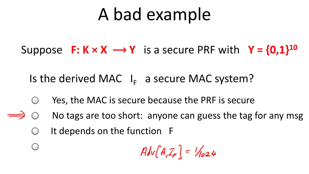 a bad example