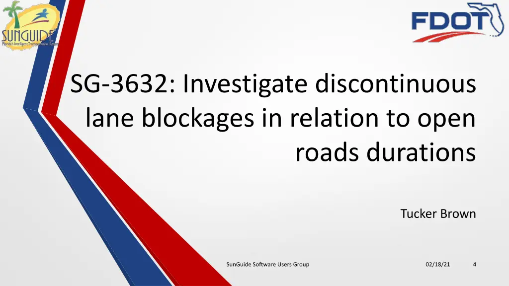 sg 3632 investigate discontinuous lane blockages