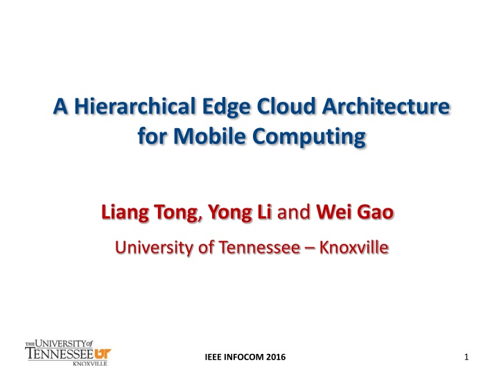 a hierarchical edge cloud architecture for mobile