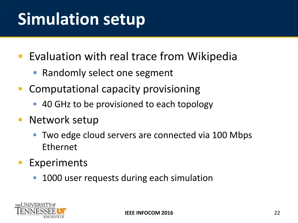 simulation setup