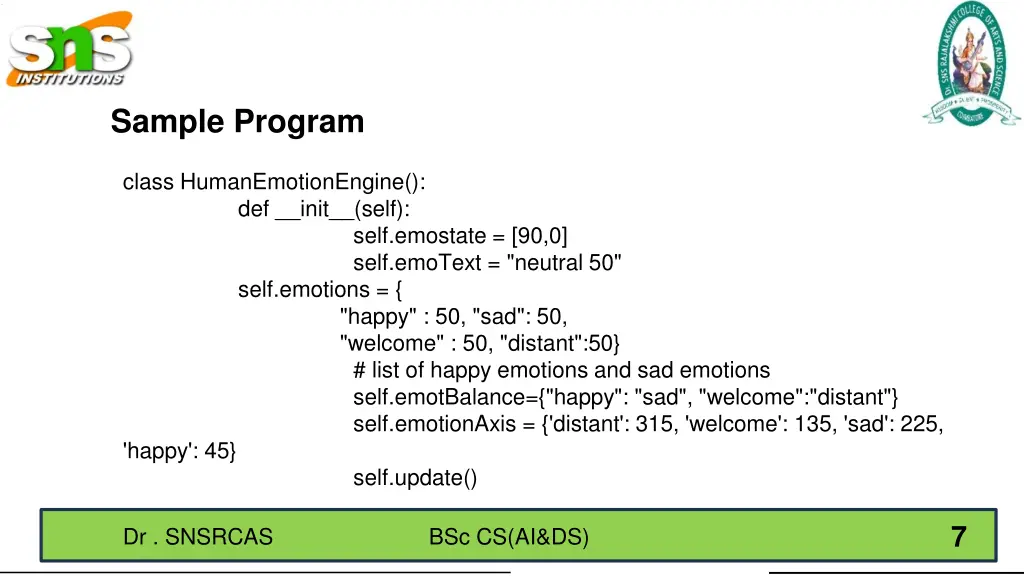 sample program