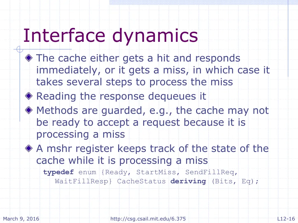 interface dynamics