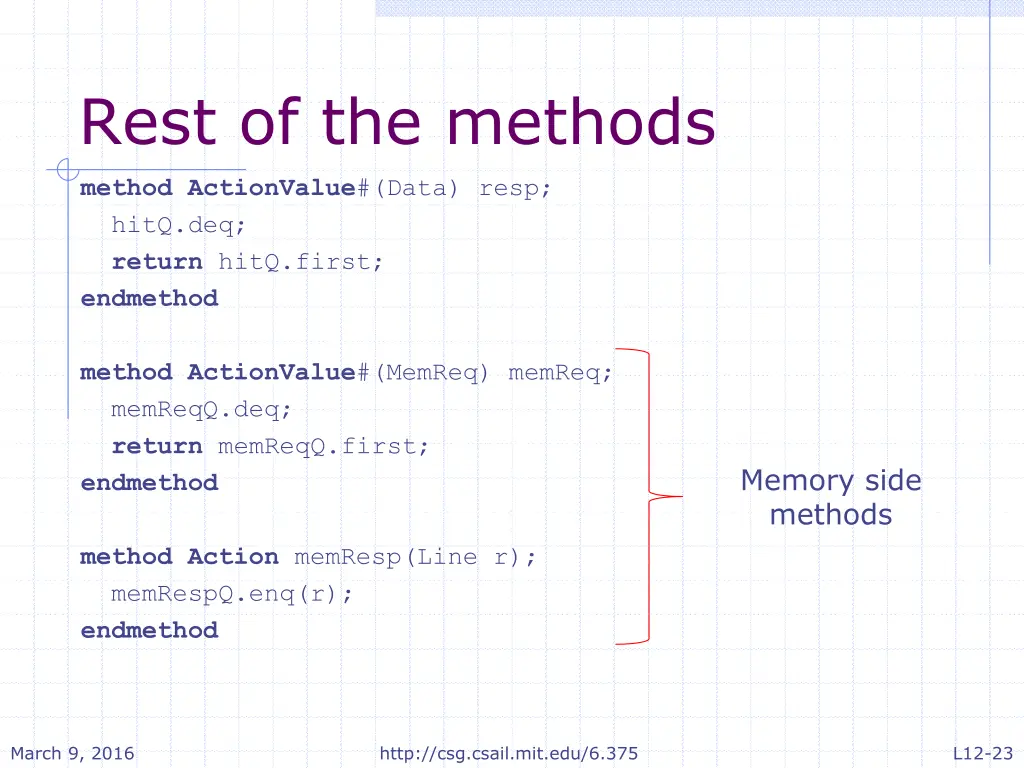 rest of the methods